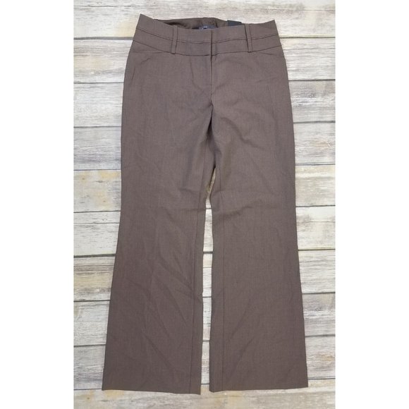 The Limited Lexie Fit Classic Flare Pants Womens Size 2P Brown Casual New - Picture 1 of 13